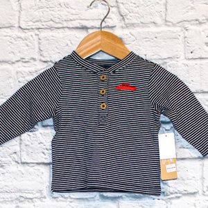 New! 3M Navy Blue Stripe Car Long Sleeve Shirt